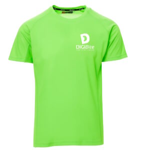 T-shirt runner verde con logo Digibite